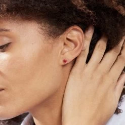 Boucles D'oreilles Kelvyn Argent Rose Oxyde -Bijouterie primée. FAOFRZR008 model0