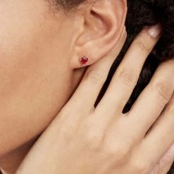 Boucles D'oreilles Kelvyn Argent Rose Oxyde -Bijouterie primée. FAOFRZR008 model1