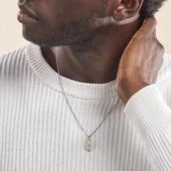 Pendentif Zodiaque Rond Argent Blanc -Bijouterie primée. FAPMBW0756 model2