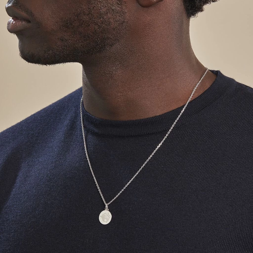 Pendentif Zodiaque Rond Argent Blanc 6 Pendentif Zodiaque Rond Argent Blanc – Image 4