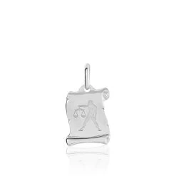 Bijouterie primée. 20 Pendentif Zodiaque Parchemin Argent Blanc