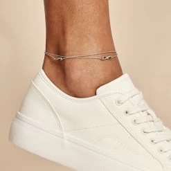 Chaîne De Cheville Noelle Argent Blanc 8 Chaîne De Cheville Noelle Argent Blanc -Bijouterie primée. FAZFBW0195 model0