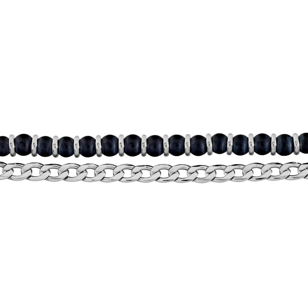 Bracelet Magalos Acier Blanc Onyx 4 Bracelet Magalos Acier Blanc Onyx – Image 2