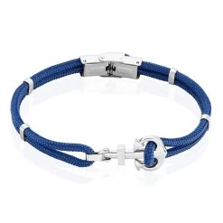 Bracelet Acier Blanc Analya Cordon