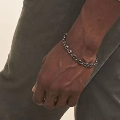 Bracelet Cadia Antique Acier Noir -Bijouterie primée. FIBHNW0020 model1