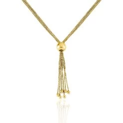 Collier Sautoir Acier Doré Nanaia