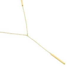 Collier Eilish Acier Jaune 6 Collier Eilish Acier Jaune -Bijouterie primée. FICFJW0117 view1