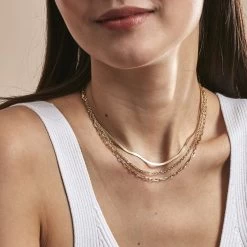 Collier Cherilyn Acier Doré -Bijouterie primée. FICFJW0126 model0