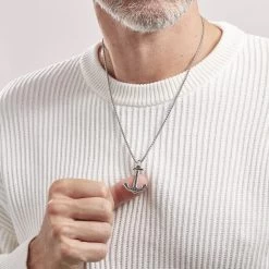 Collier Acier Vieillit Tanagra Oxydes De Zirconium 8 Collier Acier Vieillit Tanagra Oxydes De Zirconium -Bijouterie primée. FICHGZN001 model0