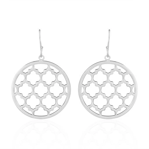 Boucles D'oreilles Pendantes Nevenka Acier Blanc 1 Boucles D'oreilles Pendantes Nevenka Acier Blanc -Bijouterie primée. FIOFBW0261 master