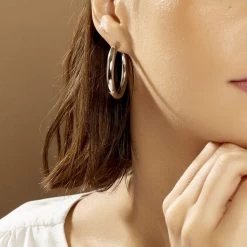 Créoles Amael Acier Blanc 9 Créoles Amael Acier Blanc -Bijouterie primée. FIOFBW0313 model0