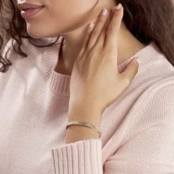 Bracelet Jonc Lilya Plaqué Or Jaune -Bijouterie primée. FQBFJW0603 model0