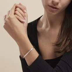 Bracelet Jonc Frieda Plaqué Or Jaune Oxyde De Zirconium -Bijouterie primée. FQBFJZW167 model0