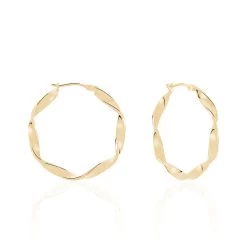 Créoles Lenna Torsadée Plaqué Or Jaune