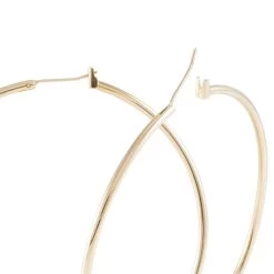 Créoles Ada Lisse Plaqué Or Jaune -Bijouterie primée. FQOFJW0297 view3