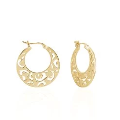 Créoles Tyfene Plaqué Or Jaune