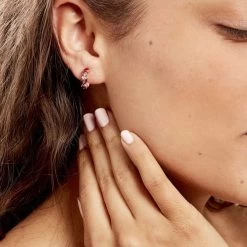 Créoles Muire Plaqué Or Jaune Oxyde De Zirconium -Bijouterie primée. FQOFJZA002 model0