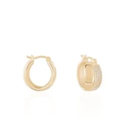 Créoles Adelicia Rondes Plaqué Or Jaune Oxyde De Zirconium