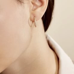 Créoles Karolina Rondes Plaqué Or Jaune Oxyde De Zirconium -Bijouterie primée. FQOFJZW506 model1