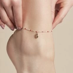 Chaine De Cheville Plaqué Or Jaune Lyndsea Perles De Miyuki -Bijouterie primée. FQZFJXS002 model0