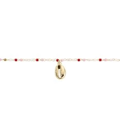 Chaine De Cheville Plaqué Or Jaune Lyndsea Perles De Miyuki -Bijouterie primée. FQZFJXS002 view1