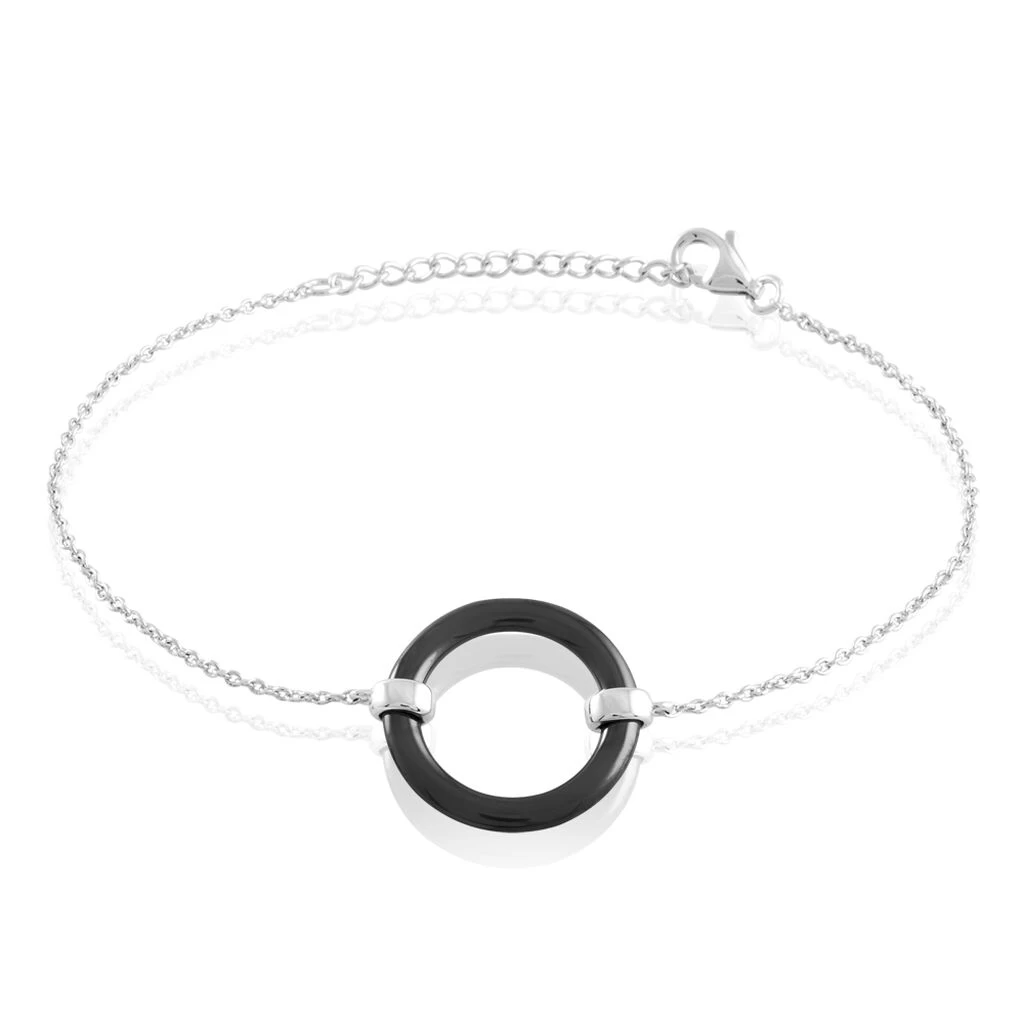 Bracelet Magalie Argent Blanc Céramique 3 Bracelet Magalie Argent Blanc Céramique