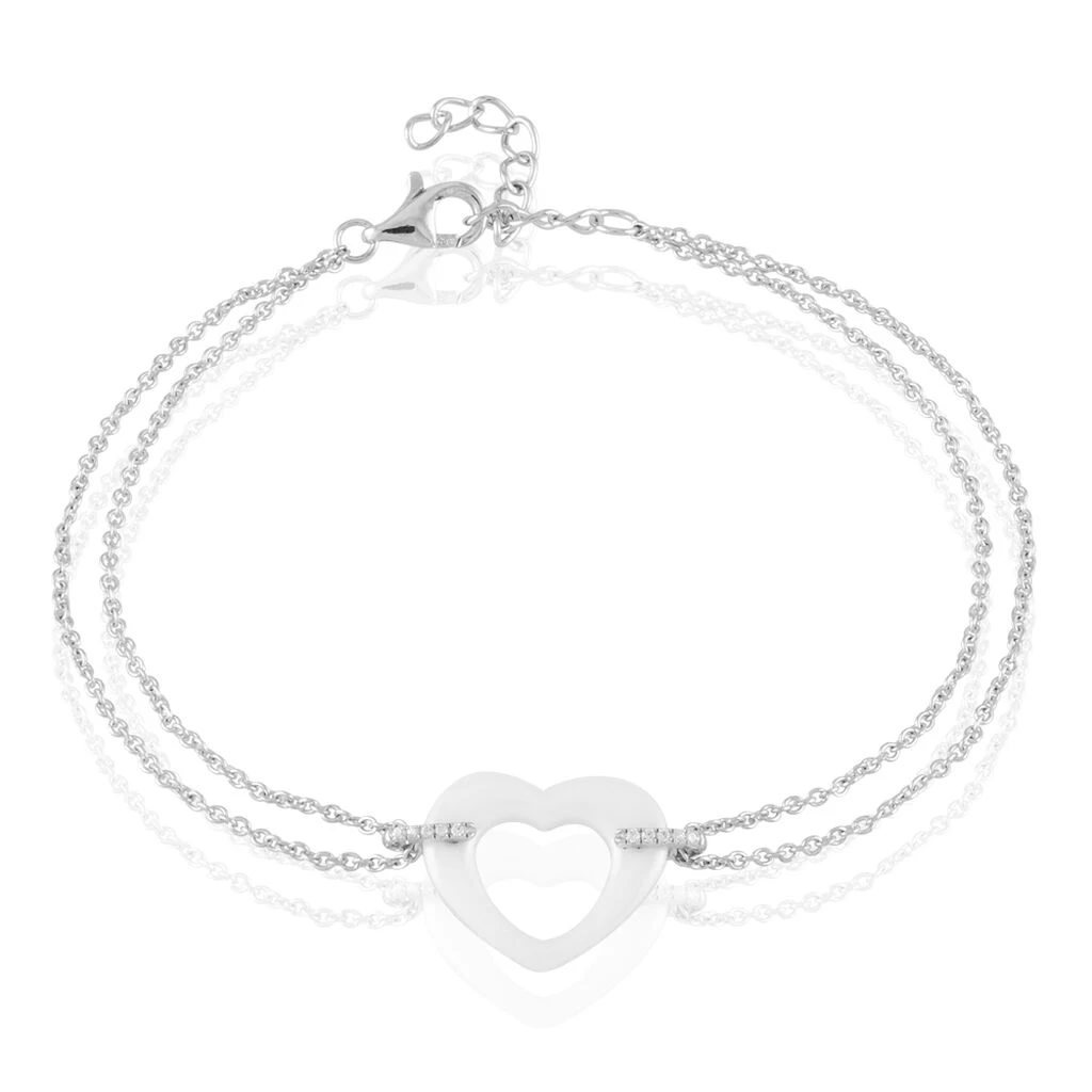 Bracelet Vivianne Argent Blanc Oxyde De Zirconium Et Céramique 3 Bracelet Vivianne Argent Blanc Oxyde De Zirconium Et Céramique