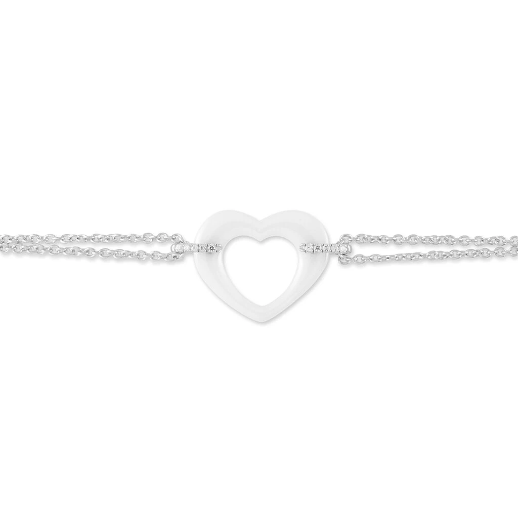 Bracelet Vivianne Argent Blanc Oxyde De Zirconium Et Céramique 4 Bracelet Vivianne Argent Blanc Oxyde De Zirconium Et Céramique – Image 2