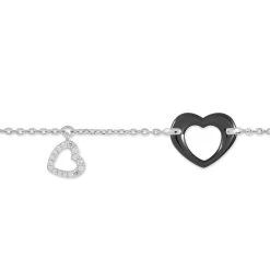 Bracelet Anissa Argent Blanc Céramique Et Oxyde De Zirconium -Bijouterie primée. MABFBZW142 view1