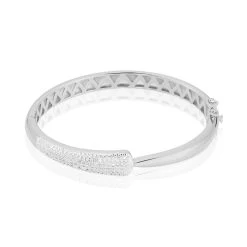 Bracelet Jonc Andie Argent Blanc Oxyde De Zirconium