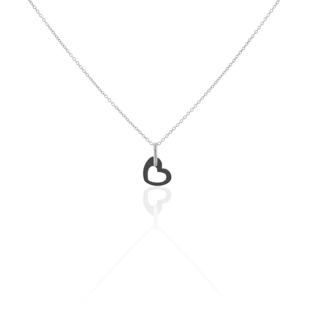 Collier Sumeyra Argent Blanc Céramique Et Oxyde De Zirconium 3 Collier Sumeyra Argent Blanc Céramique Et Oxyde De Zirconium