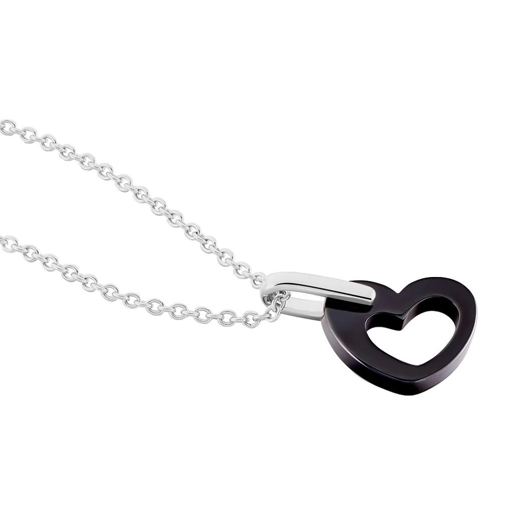 Collier Sumeyra Argent Blanc Céramique Et Oxyde De Zirconium 4 Collier Sumeyra Argent Blanc Céramique Et Oxyde De Zirconium – Image 2