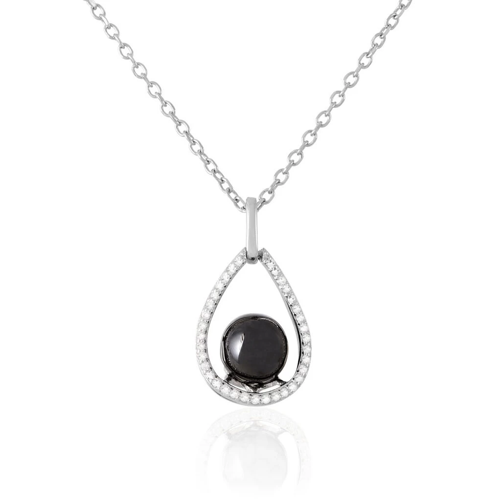 Collier Nerea Argent Blanc Céramique Et Oxyde De Zirconium 3 Collier Nerea Argent Blanc Céramique Et Oxyde De Zirconium