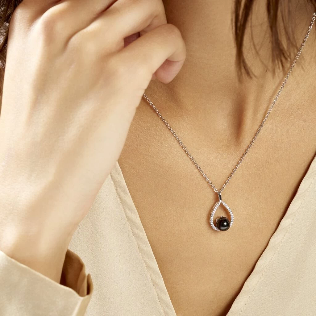 Collier Nerea Argent Blanc Céramique Et Oxyde De Zirconium 6 Collier Nerea Argent Blanc Céramique Et Oxyde De Zirconium – Image 4