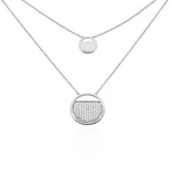 Collier Laetizia Clara Argent Blanc Oxyde De Zirconium