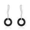 Boucles D'oreilles Pendantes Delphinia Argent Blanc Oxyde De Zirconium -Bijouterie primée. MAOFBXN052 master