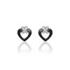 Boucles D'oreilles Puces Nolwen Argent Céramique Oxyde De Zirconium