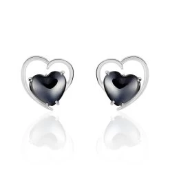 Boucles D'oreilles Pendantes Ramla Argent Blanc Céramique