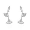 Boucles D'oreilles Pendantes Sarita Argent Blanc Oxyde De Zirconium