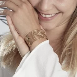 Bracelet Jonc Andor Acier Dore -Bijouterie primée. MIBFJW0337 model1