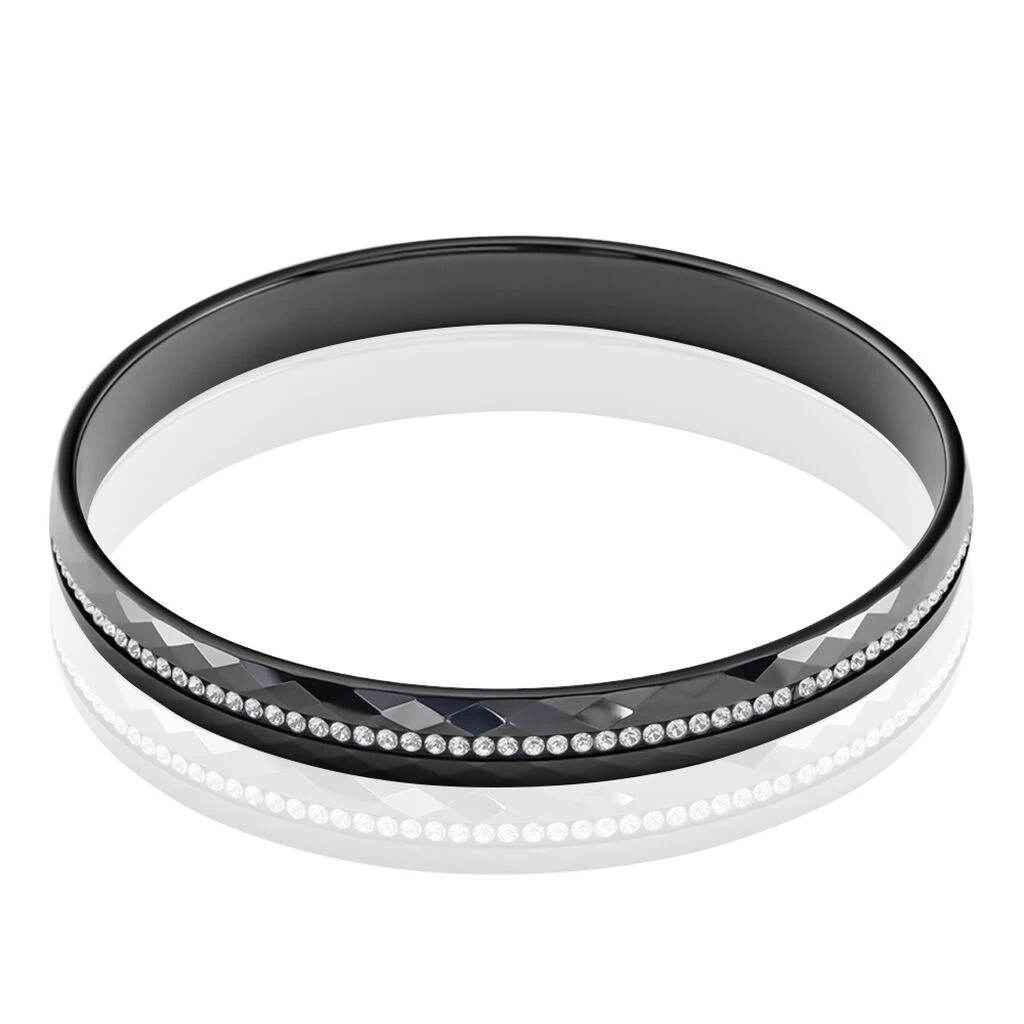 Bracelet Jonc Lola Cera Ceramique Noir Strass Et Céramique 3 Bracelet Jonc Lola Cera Ceramique Noir Strass Et Céramique